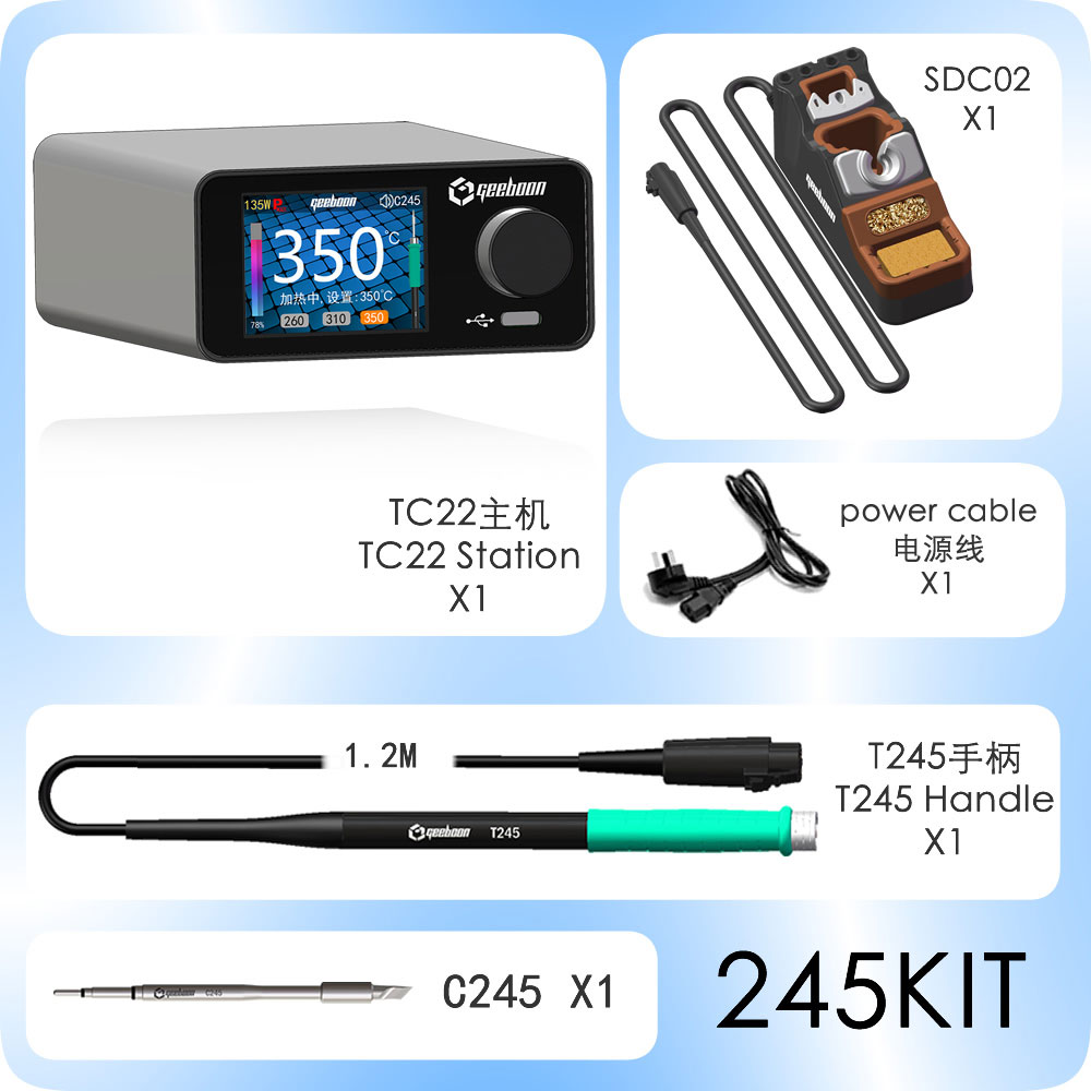GEEBOON TC22 240W Soldering St - đánh giá và giá Electronics Repair Kit With Soldering Iron