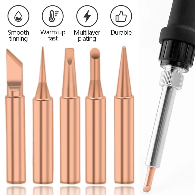 5PCS/Lot Pure Copper Soldering - đánh giá và giá Electronics Repair Kit With Soldering Iron