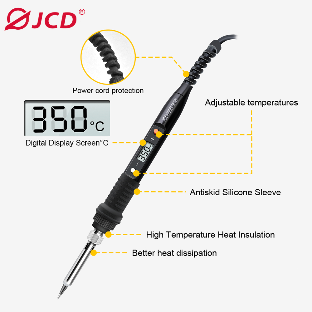 JCD 80W Điện Mỏ Hàn Bộ Nhiệt Đ - đánh giá và giá Electronics Repair Kit With Soldering Iron