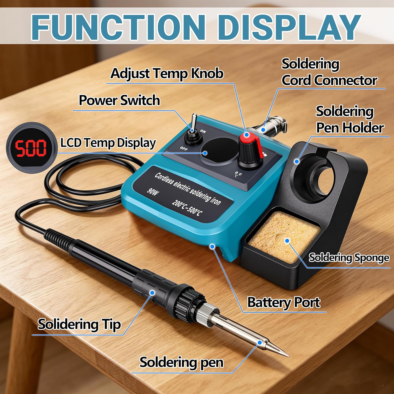 90W LED Digital Cordless Solde - đánh giá và giá Electronics Repair Kit With Soldering Iron