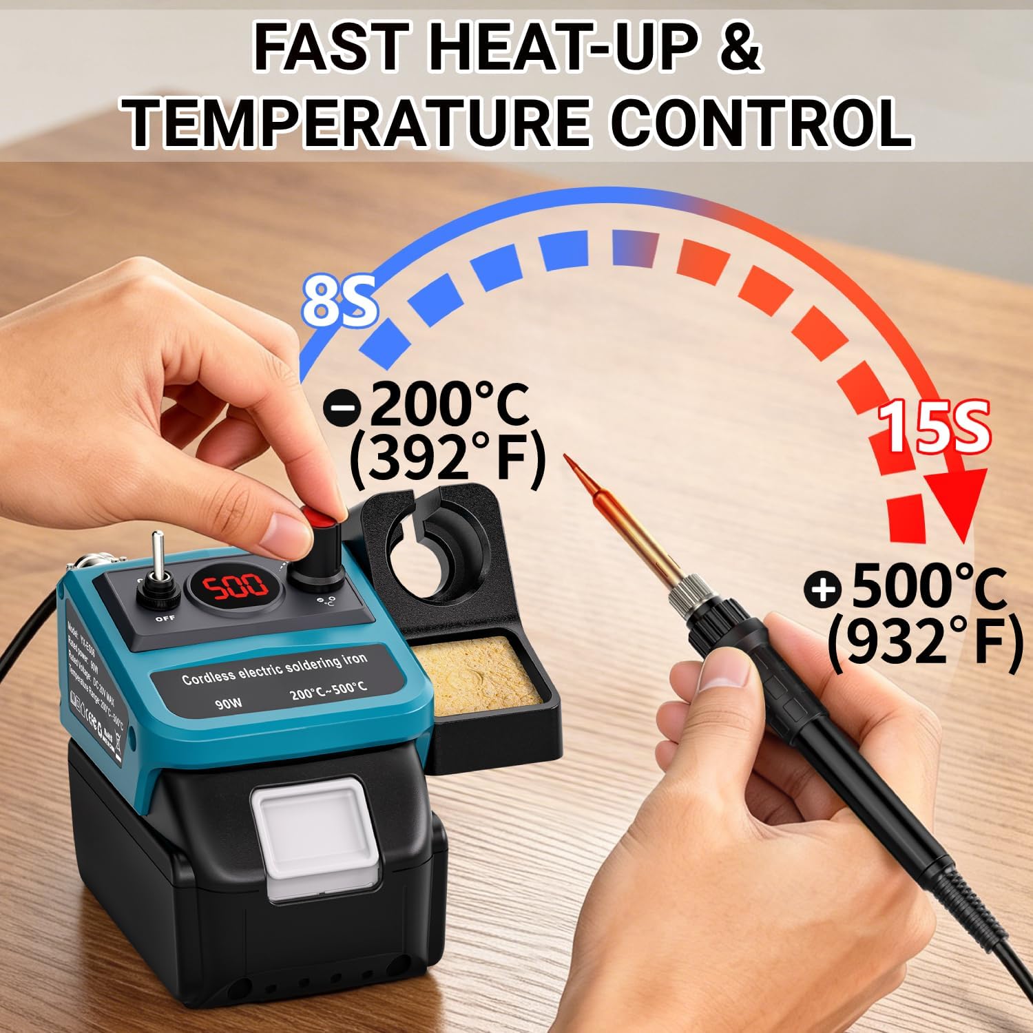 90W LED Digital Cordless Solde - đánh giá và giá Electronics Repair Kit With Soldering Iron
